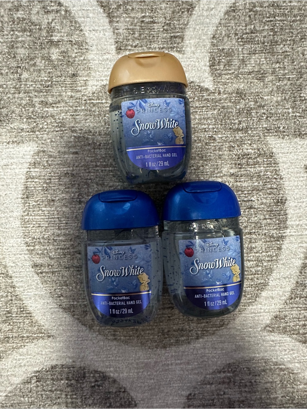 3 Bath & Body Works SNOW WHITE Disney Princess PocketBac Hand Sanitizers. New